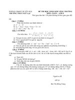 ĐỀ THI HỌC SINH GIỎI CẤP TRƯỜNG MÔN TOÁN 8