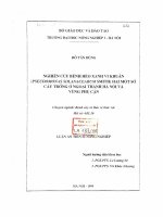 Nghiên cứu bệnh héo xanh vi khuẩn (pseudomonas solanacearumsmith) hại một số cây trồng ở ngoại thành hà nội và vùng phụ cận