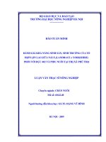 đánh giá khả năng sinh sản, sinh trưởng của tổ hợp lợn lai giữa nái f1(landrace x yorkshire) phối với đực 402 và pidu nuôi tại thị xã phú thọ