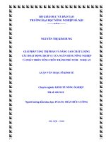 giải pháp tăng thị phần và nâng cao chất lượng các hoạt động dịch vụ của ngân hàng nông nghiệp và phát triển nông thôn thành phố vinh  nghệ an
