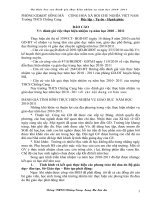 Báo cáo đánh giá thực hiện nhiệm vụ năm học 2010 2011