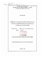 nghiên cứu tác dụng của một số thuốc hóa học trị liệu và phytoncid đối với e coli phân lập từ bệnh lợn con phân trắng