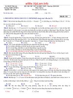 Thi Thử TN Vật Lý 2011 có đáp án