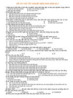 ĐỀ THI THỬ TN MÔN SINH HAY CÓ ĐÁP ÁN NĂM 2011