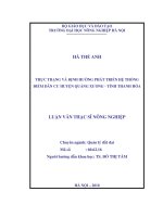 thực trạng và định hướng phát triển hệ thống điểm dân cư huyện quảng xương  tỉnh thanh hóa