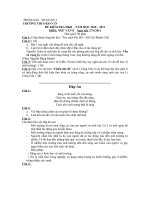 Đề KTHK II Trường THCS Bàn Cờ ( 2010 2011)