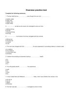 Grammar practice test ôn tập ngữ pháp tiếng anh