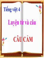 Bài giảng tiếng việt 4 tuần 30 bài luyện từ và câu   câu cảm 