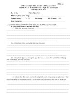 Phieu nhan xet danh gia giao vien nghanh giao duc