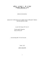 Khảo sát cường độ tán xạ Brillouin cưỡng bức trong trường hợp ba chiều