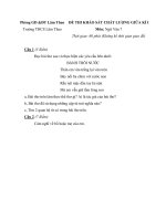 Đề thi khảo sát chất lượng giữa học kì 1 môn Ngữ văn lớp 7 trường THCS Lâm Thao, Phú Thọ