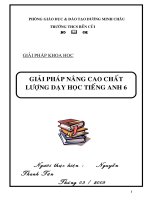 Giải pháp nâng cao chất lượng học TA