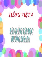 Bài giảng tiếng việt 4 tuần 29 bài tập đọc   đường đi sa pa 