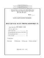 BÀI TẬP XÁC SUẤT TRONG SINH HỌC 12