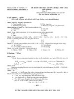 Đề đấp án Hòa học 9 HK II