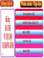 Bài giảng tiếng việt 4 tuần 25 bài tập đọc   bài thơ về tiểu đội xe không kính 