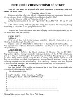 Điều khiển lễ Sơ kết học kỳ