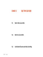 CHƯƠNG 12 đặc TÍNH CÁCH điện 