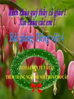 Bài giảng tiếng việt 4 tuần 31 bài luyện từ và câu   thêm trạng ngữ chỉ nơi chốn cho câu 