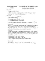 ĐỀ thi vào lớp 10 bắc giang và đáp án