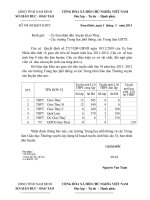 Chỉ tiêu tuyển sinh vào lớp 10 năm học 2011 2012 tỉnh Nam Định