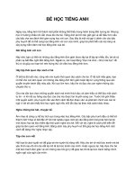 Cho bé học tiếng Anh như thế nào