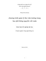 Chương trình quản lý thư viện trường trung học phổ thông nguyễn viết xuân 