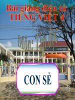 Bài giảng tiếng việt 4 tuần 27 bài con se 