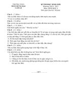 Thi chọn HSG Sinh 8   Cấp trường ( 2011 )