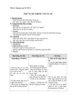 THỨ TỰ KỂ TRONG VĂN TỰ SỰ