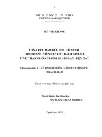 Giáo dục đạo đức Hồ Chí Minh cho thanh niên huyện Thạch Hà, tỉnh Thanh Hóa trong giai đoạn hiện nay