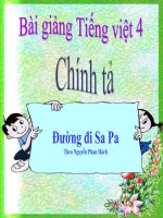 Bài giảng tiếng việt 4 tuần 30 bài chính tả   nhớ   viết  đường đi sa pa  phân biệt rdgi, vdgi 