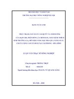 thực trạng sản xuất cam quýt và ảnh hưởng của đạm ure, phân bón lá (chitosan), chất kích thích sinh trưởng (ga3) đến khả năng đậu hoa quả, năng suất, chất lượng cam xã đoài tại cao phong  hòa bình