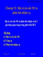 CHƯƠNG 6 đặc tả yêu cầu ND và PHÂN TÍCH NGHIỆM vụ 