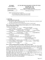 Đề thi học sinh giỏi lớp 9 THCS tỉnh Quảng Bình năm học 2012 - 2013 môn Tiếng Anh - Có đáp án