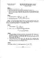 Đề  đáp án thi thử ĐH lần 4 2011 THPT Lê Xoay