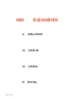 CHƯƠNG 9 vật LIỆU CÁCH điện THỂ KHÍ