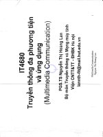 TRUYỀN THÔNG đa PHƯƠNG TIỆN và ỨNG DỤNG 