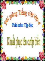Bài giảng tiếng việt 4 tuần 25 bài tập đọc   khuất phục tên cướp biển 