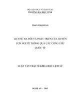 Lịch sử ra đời và phát triển của quyền con người thông qua các công ước quốc tế