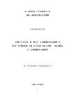 Chiều và độ rộng của môđun compăc tuyến tính rời rạc và đối địa phương hóa của môđun artin