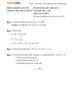 Đề kiểm tra giữa học kì 1 môn Toán lớp 9 trường THCS Thuận Hưng, Hậu Giang năm 2013 - 2014