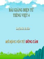 Bài giảng tiếng việt 4 tuần 26 bài luyện từ và câu   mở rộng vốn từ  dũng cảm 