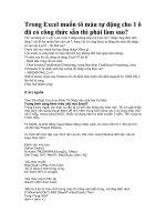 Tô màu vào ô trong Excel