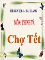 Bài giảng tiếng việt 4 tuần 23 bài chính tả   nhớ   viết chợ tết  phân biệt sx, ưtưc 