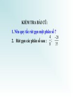 Tiết 73  rút gọn PHÂN số 