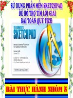 sử dụng phần mềm sketchpad để tìm lời giải bài toán quỹ tích