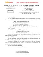 Đề thi học sinh giỏi môn Ngữ văn lớp 9 tỉnh Thanh Hóa năm 2013 - 2014