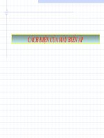 CÁC điện của máy BIẾN áp 