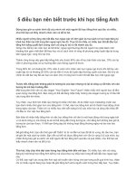 5 điều bạn nên biết trước khi học tiếng Anh